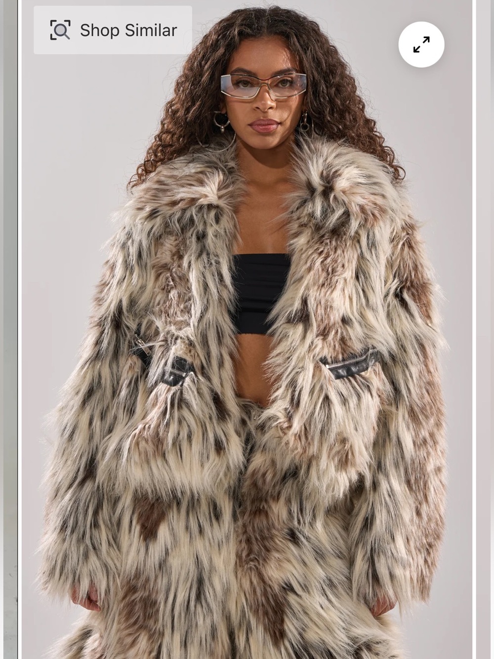 AKIRA particular taste faux fur jacket